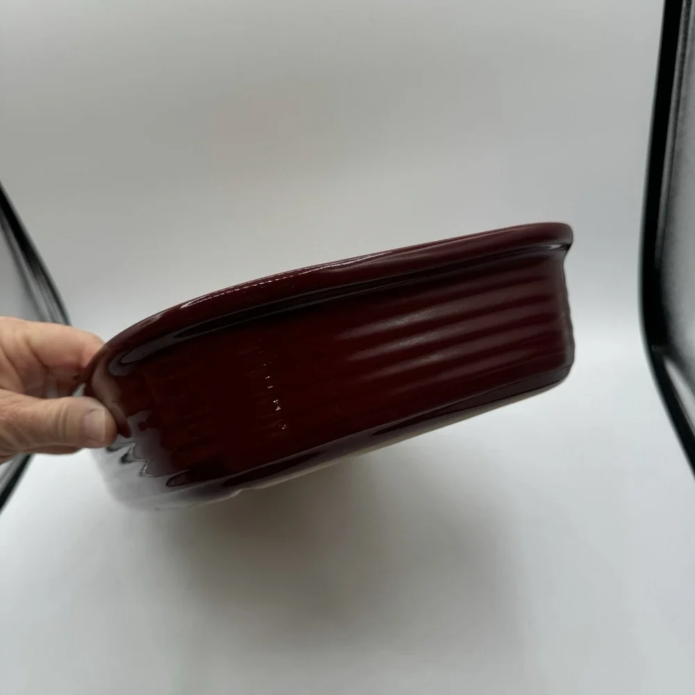 Pampered Chef 1338 Cranberry 9x13 New Traditions Baker Stoneware Seasoned Stone